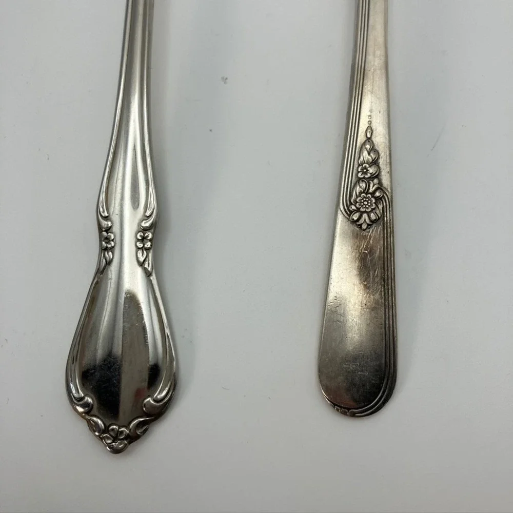 Vintage Flatware Oneidacraft Stainless Pierced Server & Holmes Edwards‎ IS Knife